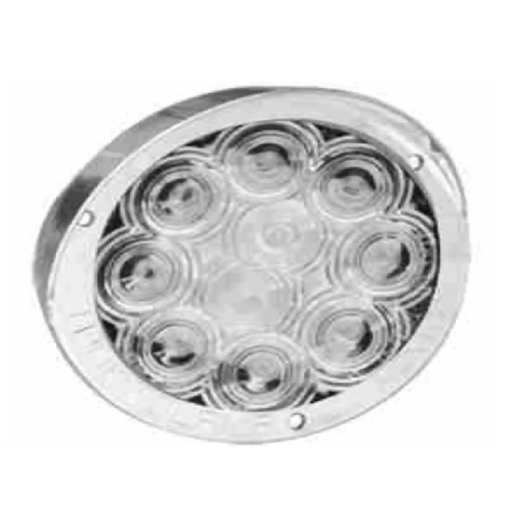 PLAFON REDONDO 4" CLARO CROMADO 10 LEDS