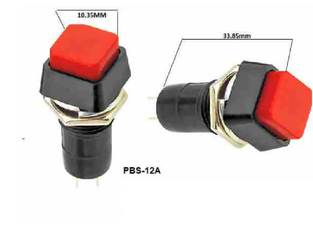 INTERRUPTOR DE PRESION CUADRADO PUSH-ON/PUSH-OFF PLASTICO