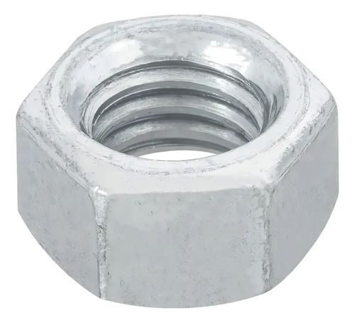 Vista 5 de Bolsa Con 100 Tuercas 3/8'' Hexagonales De Acero Galvanizado Fiero