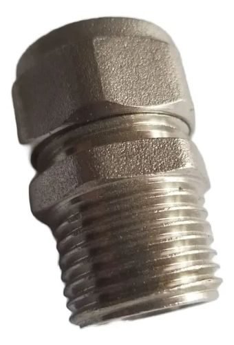 Conector Regular Gas - Latón Niquelado - Coflex - 3/8 X 3/8