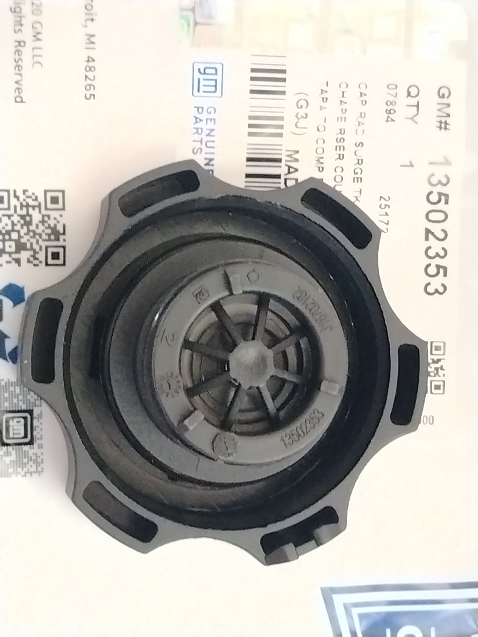 Tapón depósito anticongelante para Chevrolet Trax Cruz Sonic Spark Aveo 1.5 y cavalier 1.5